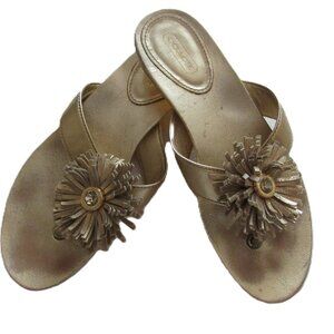 Gold Coach Sandals Size 6B